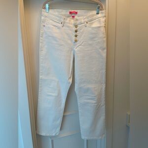 Lilly Pulitzer button south ocean high rise pants size 14